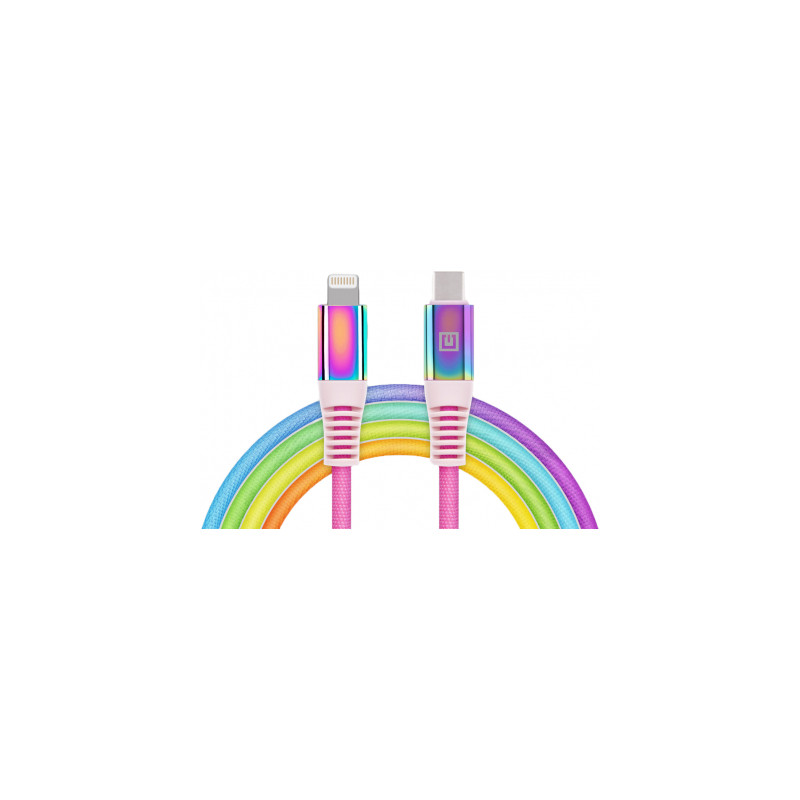 Дата кабель USB-C to Lightning 1.0m MFI Rainbow REAL-EL (EL123500054)