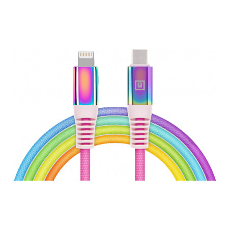 Дата кабель USB-C to Lightning 1.0m MFI Rainbow REAL-EL (EL123500054)