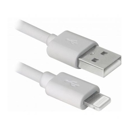 Дата кабель USB 2.0 AM to Lightning 1.0m MFI TPE White REAL-EL (EL123500055)