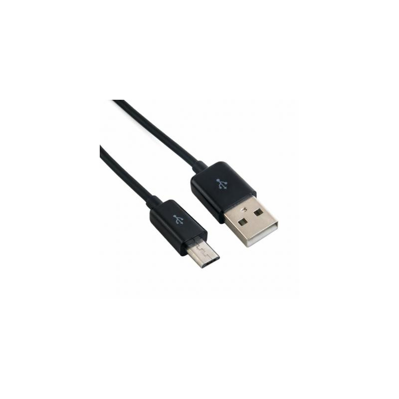 Дата кабель USB 2.0 AM to Micro 5P 2.0m Fabric Premium black REAL-EL (EL123500048)