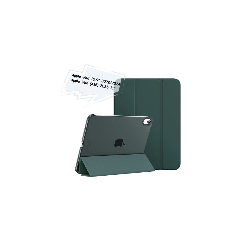 Чохол до планшета BeCover Tri Fold Hard Apple iPad 10.9" (2022/2024)/iPad (А16) 2025 11" Dark Green (713319)