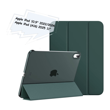 Чохол до планшета BeCover Tri Fold Hard Apple iPad 10.9" (2022/2024)/iPad (А16) 2025 11" Dark Green (713319)