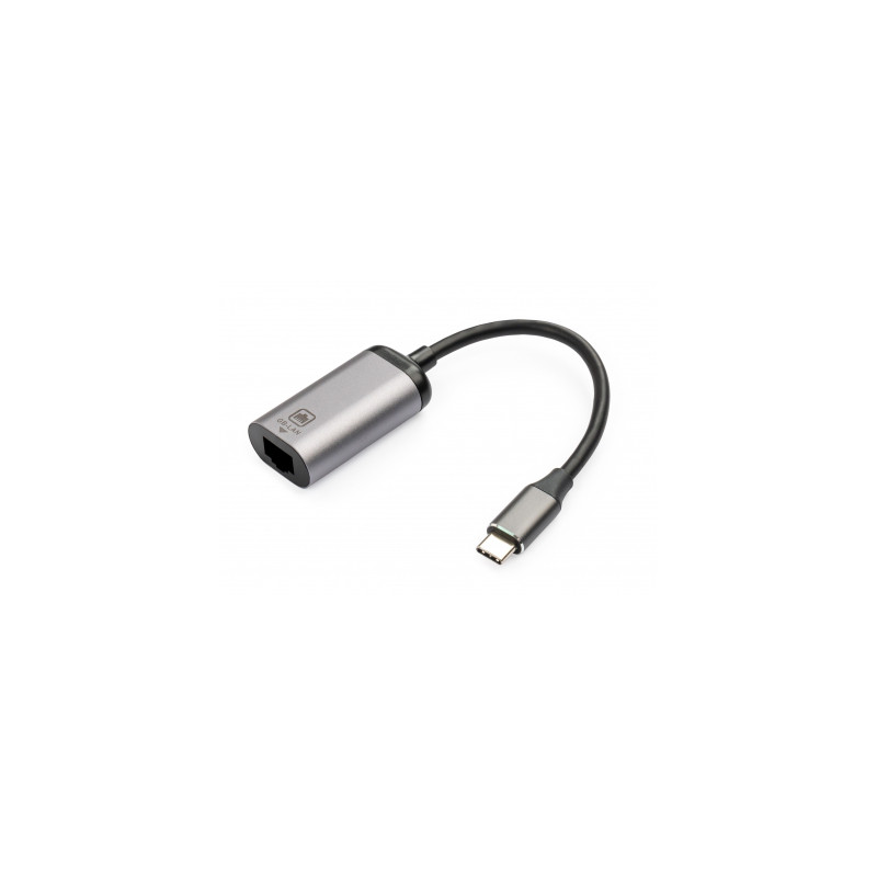 Перехідник USB-C to RJ45 Ethernet 1000Mbps Vinga (VCPATCLGB)