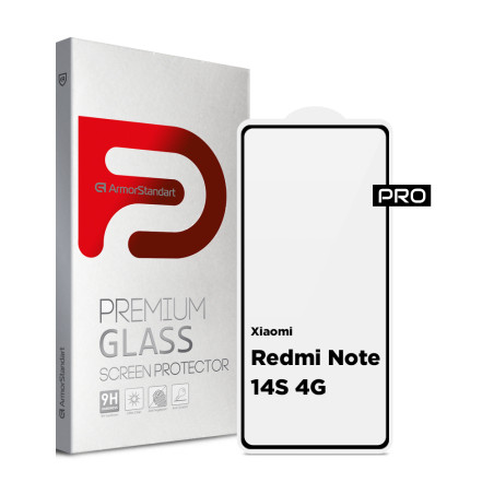 Скло захисне Armorstandart Pro Xiaomi Redmi Note 14S 4G Black (ARM82035)