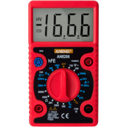 Цифровий мультиметр ANENG AN-8206, V, A, R, C, функция hFE (AN-8206)
