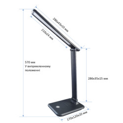 Настільна лампа Євросвітло Ridy-095 9,5Вт чорна