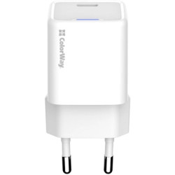 Зарядний пристрій ColorWay GaN Mini 30W PD Port PPS USB-C white (CW-CHS054PD-WT)