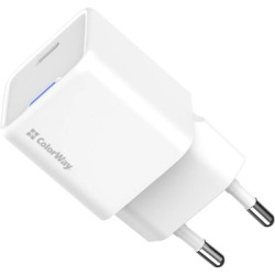 Зарядний пристрій ColorWay GaN Mini 30W PD Port PPS USB-C white (CW-CHS054PD-WT)