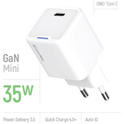 Зарядний пристрій ColorWay GaN Mini 35W PD Port PPS USB-C white (CW-CHS056PD-WT)