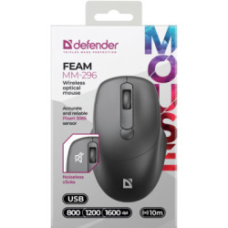Мишка Defender Feam MM-296 Wireless Black (52296)