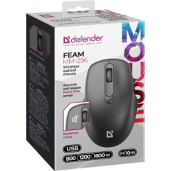 Мишка Defender Feam MM-296 Wireless Black (52296)