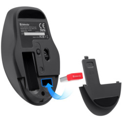 Мишка Defender Feam MM-296 Wireless Black (52296)