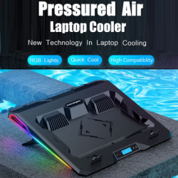 Підставка до ноутбука IceCoorel 10-15.6", 2*60mm 2800 RPM, USB2.0+LCD+speed control., 400x350x45mm (A3)