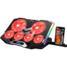 Підставка до ноутбука IceCoorel 10-17", 4*100mm 1400 RPM + 4*70mm 2500 RPM, 2*USB, 410x296x40mm, Red (K9)