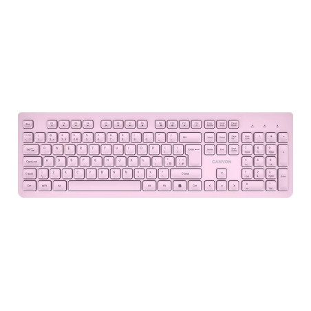 Клавіатура Canyon HKB-W01 Silent Wireless UA Pink (CNS-HKBW01P)