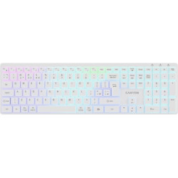 Клавіатура Canyon HKB-W11 Slim Dual Mode Wireless/Bluetooth RGB UA White (CNS-HBTK11W)