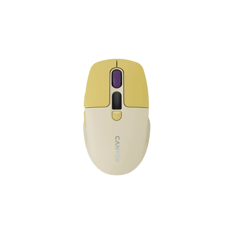 Мишка Canyon MW-26 LCD Silent Wireless/Bluetooth Yellow (CNS-CMSW26Y)