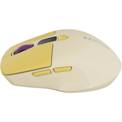 Мишка Canyon MW-26 LCD Silent Wireless/Bluetooth Yellow (CNS-CMSW26Y)