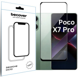 Скло захисне BeCover Poco X7 Pro Black (713415)