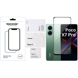 Скло захисне BeCover Poco X7 Pro Black (713415)
