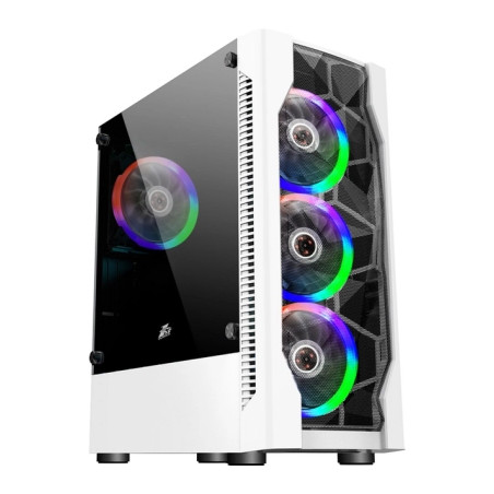 Корпус для ПК 1stPlayer D4-WH-4F1-W