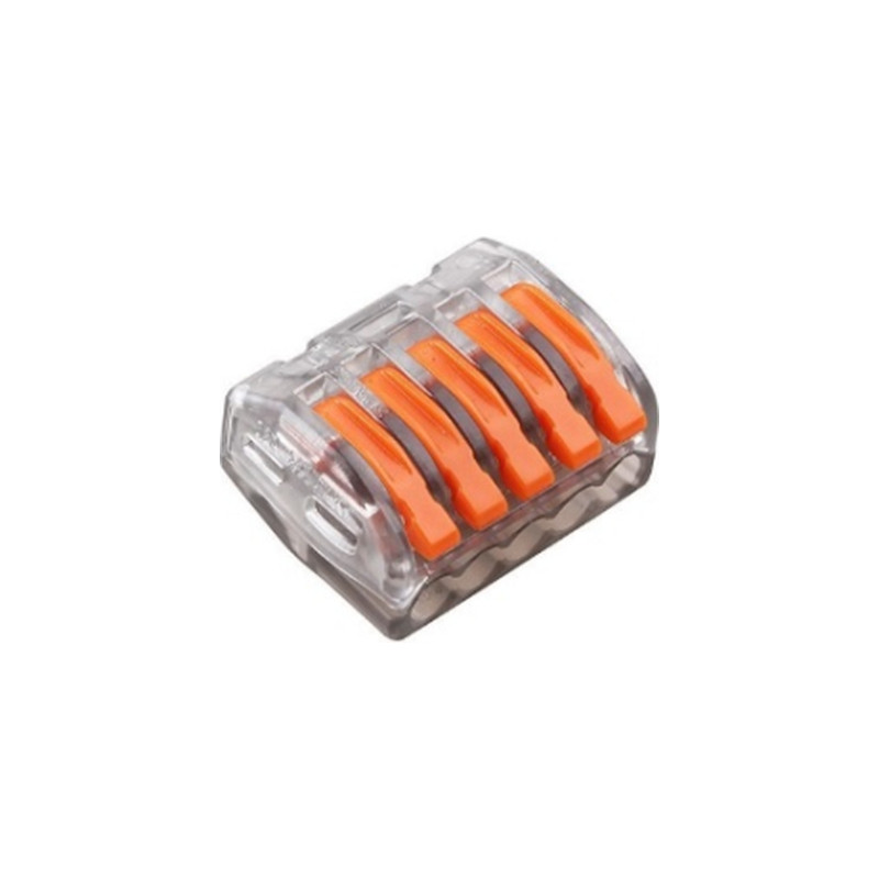 З'єднувач кабелю 5-pin аналог WAGO PCT-415-T, 15штпак Voltronic (WAGO222-415-T/15)