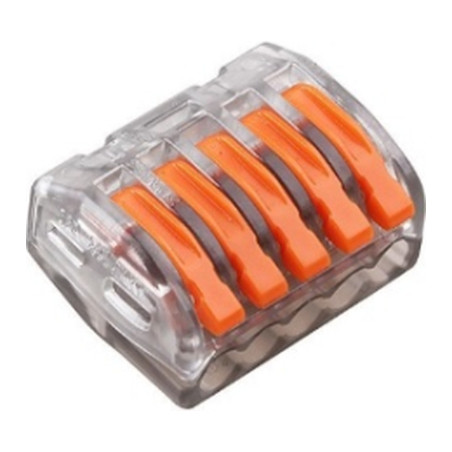 З'єднувач кабелю 5-pin аналог WAGO PCT-415-T, 15штпак Voltronic (WAGO222-415-T/15)