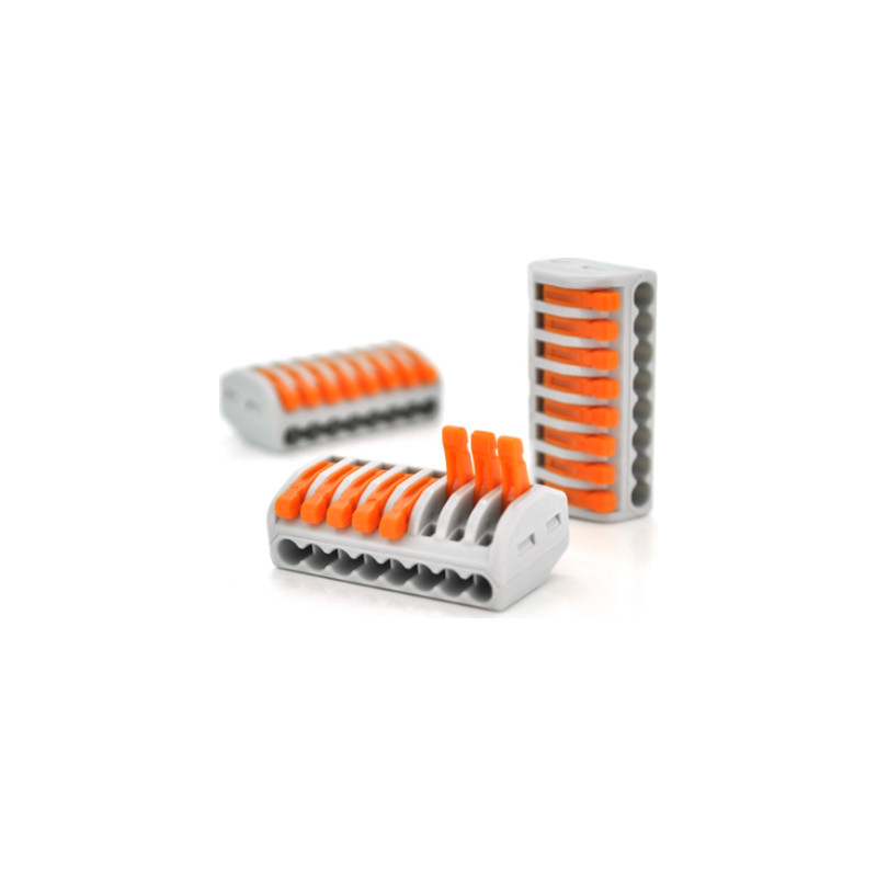 З'єднувач кабелю 8-pin аналог WAGO K222-418, 10штпак Voltronic (K222-418/10)