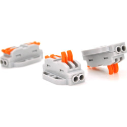 З'єднувач кабелю 2-line аналог WAGO K223-2P, 10шт/пак Voltronic (K223-2P/10)