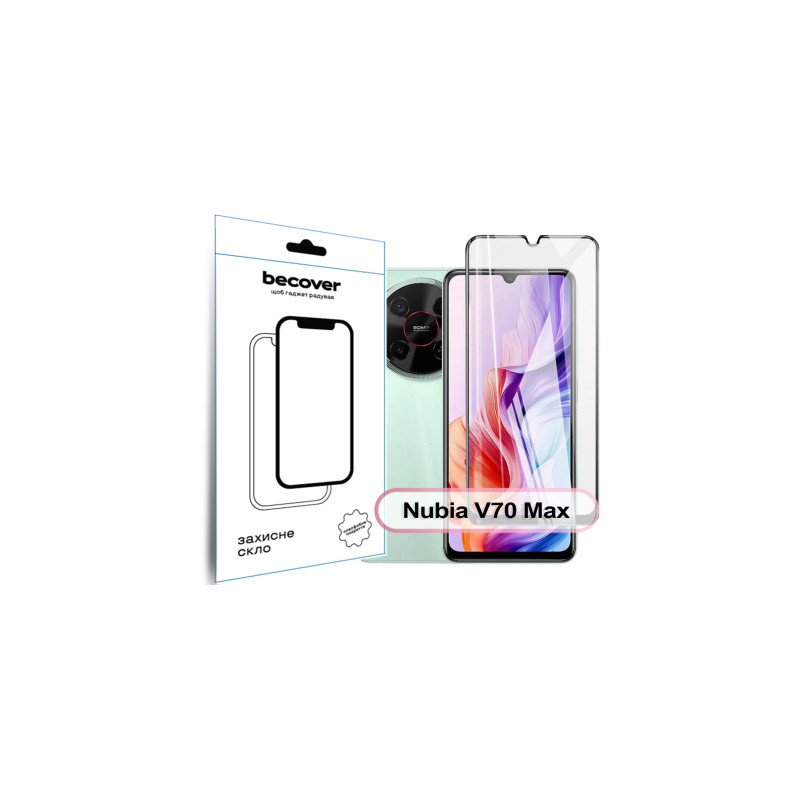 Скло захисне BeCover Nubia V70 Max Black (713456)