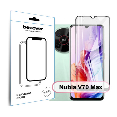 Скло захисне BeCover Nubia V70 Max Black (713456)