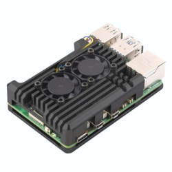 Корпус для Мікро ПК KUONGSHUN for Raspberry Pi 5 Alu 2 fans (RA787)