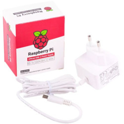 Блок живлення для Мікро ПК Raspberry Pi for Raspberry Pi 4 5V/3A USB-C white (SC0753)