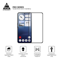Скло захисне Armorstandart Pro Nothing Phone (3a) / (3a) Pro Black (ARM85466)