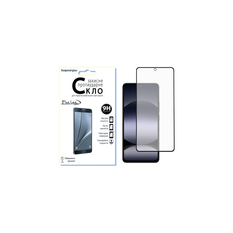 Скло захисне Fine Line Xiaomi Redmi Note 14 Black (FL-TGFG-381)