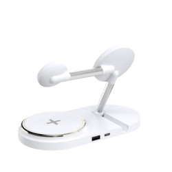 Зарядний пристрій Armorstandart Wireless Charging H101 3 in 1 Magnetic White (ARM78102)