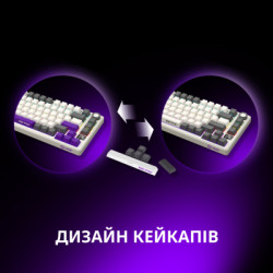 Клавіатура Lorgar KBP7075W Pro RGB Wireless/Bluetooth/USB UA Beige (LRG-KBP7075W-RT-US)