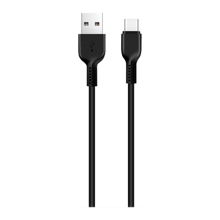 Дата кабель USB 2.0 AM to USB-C 1.0m 3A PVC X20 black HOCO (6957531068846)