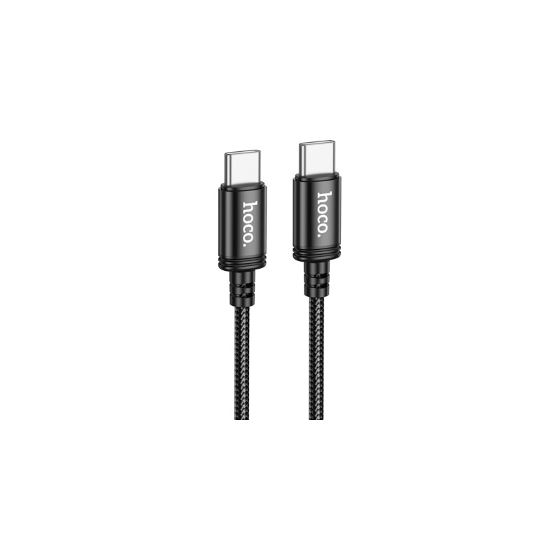Дата кабель USB-C to USB-C 1.0m Wind 60W X89 black HOCO (6931474784384)