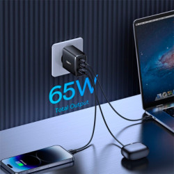 Зарядний пристрій Baseus Cube Pro Fast Charger 2C+U 65W black (P10152301113-00)