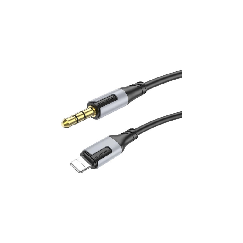 Кабель мультимедійний Lightning to 3.5mm M 1.0m black BOROFONE (6941991108327)