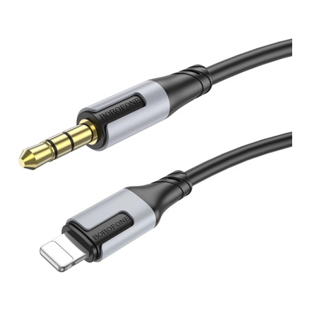 Кабель мультимедійний Lightning to 3.5mm M 1.0m black BOROFONE (6941991108327)