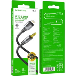 Кабель мультимедійний Lightning to 3.5mm M 1.0m black BOROFONE (6941991108327)