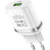 Зарядний пристрій HOCO C12Q Smart USB QC3.0 + cable USB to USB-C 18W White (6931474716309)