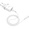 Зарядний пристрій HOCO C12Q Smart USB QC3.0 + cable USB to USB-C 18W White (6931474716309)
