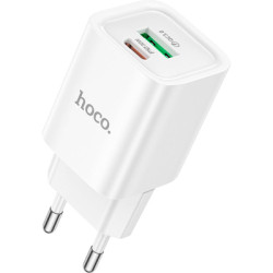 Зарядний пристрій HOCO C149A Charm 1xUSB-C PD30W + 1xUSB QC3.0 White (6942007630337)