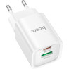 Зарядний пристрій HOCO C149A Charm 1xUSB-C PD30W + 1xUSB QC3.0 White (6942007630337)