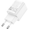 Зарядний пристрій HOCO C149A Charm 1xUSB-C PD30W + 1xUSB QC3.0 White (6942007630337)