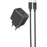 Зарядний пристрій HOCO CS13A Ocean USB-C PD20W + cable USB-C to Lightning Black (6942007603829)