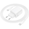 Зарядний пристрій BOROFONE BN26 Fuente USB-C PD20W + cable USB-C to USB-C White (6941991120251)